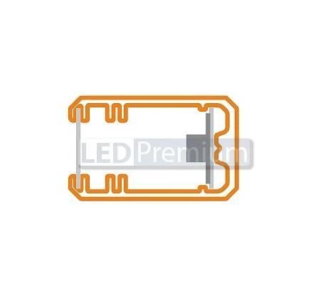 картинка Светодиодный профиль (LED), Алюминиевый профиль TOP-Shelf9-2000-Anod [16.4x27mm]