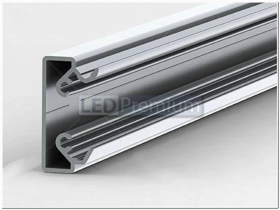 картинка Светодиодный профиль (LED), Профиль с экраном ALU-Base-WH28-2000 Anod+frost [22.5x28mm]