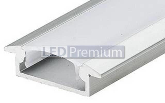 картинка Светодиодный профиль (LED), Профиль с экраном ALU-Wide-F-H8-2000 Anod+frost [29.6x8.47mm]