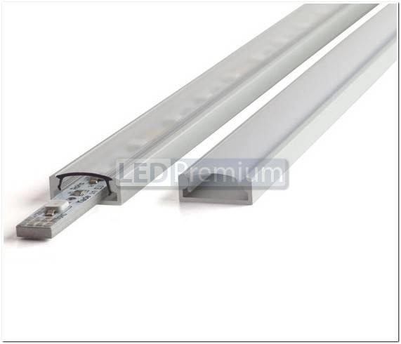 картинка Светодиодный профиль (LED), Профиль с экраном ALU-Wide-H8-2000 Anod+frost [22.6x8.47mm]