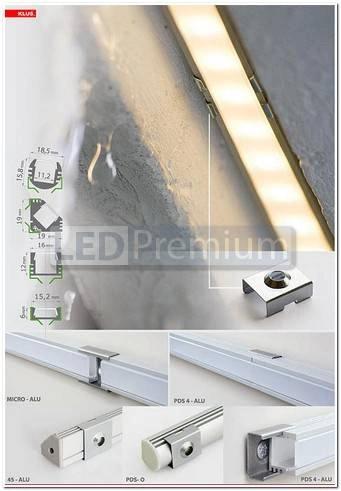 картинка Светодиодный профиль (LED), Алюминиевый профиль PDS-R-2000-Anod [18.5x15.75mm]