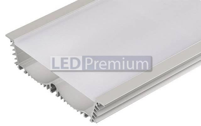 картинка Светодиодный профиль (LED), Профиль с экраном ALU-Power-RW116F-2000 Anod+frost