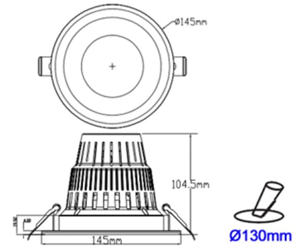 картинка Встраиваемый светильник 7-111