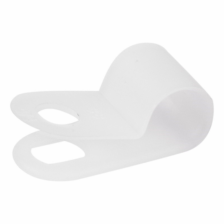 картинка Скоба под винт 6 мм, белая (упак. 50 шт)  Rexant