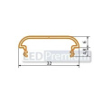 картинка Светодиодный профиль (LED), Алюминиевый профиль-верх TOP-Wide-H11-C-2000 [32x10.8]