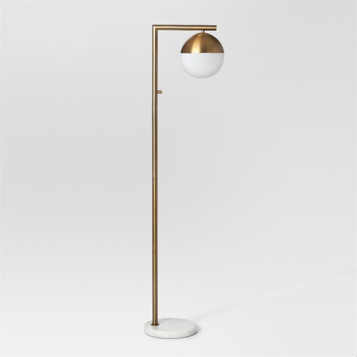 картинка Торшер Geneva Single Glass Globe Floor Lamp