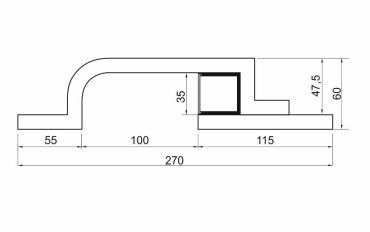Светодиодный профиль (LED), Декоративный профиль ARL-BAY-Round-35-250 (ГКЛ 12.5мм)
