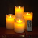 картинка Светодиодная свеча с эффектом горящего пламени и оплавленного воска 7,5