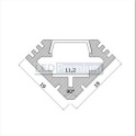 картинка Светодиодный профиль (LED), Угловой алюминиевый профиль PDS45-T-2000 [19х19mm]
