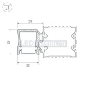 картинка Светодиодный профиль (LED), Профиль с экраном ALU-Base-WH28-2000 Anod+frost [22.5x28mm]