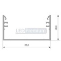 картинка Светодиодный профиль (LED), Алюминиевый профиль TOP-Linia53-H28-2000 [53x28]