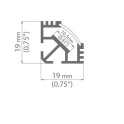 картинка Светодиодный профиль (LED), Алюминиевый профиль T45-2000 (CT) [19x19mm]
