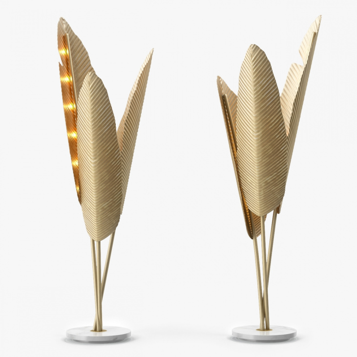 картинка Торшер в форме листьев пальмы Ginger and Jagger Bananas floor lamp