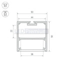 картинка Светодиодный профиль (LED), Профиль SL-Line-5050-2000-Anod [50x50mm]