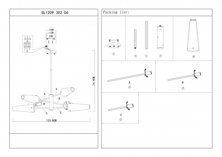 картинка Люстра SL1209.302.06
