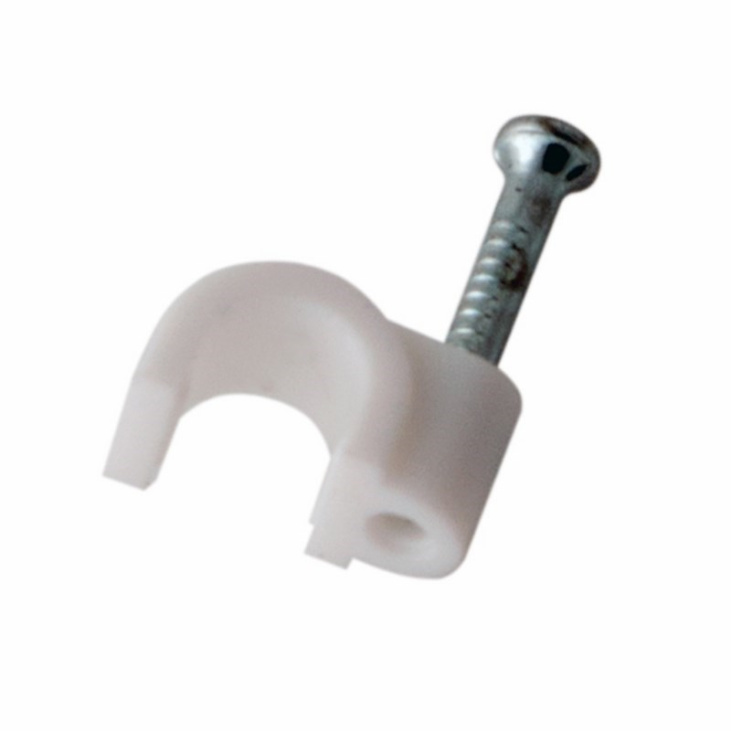 картинка Крепеж кабеля круглый 4 мм, белый (упак. 20 шт)  Rexant