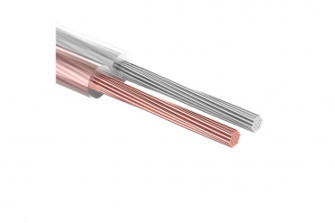 Кабель акустический 2х0,75 мм² прозрачный Silicon (м. бухта 5 м) Rexant