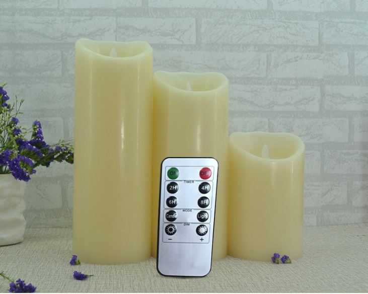 картинка Глянцевая светодиодная свеча с эффектом живого пламени 12,5