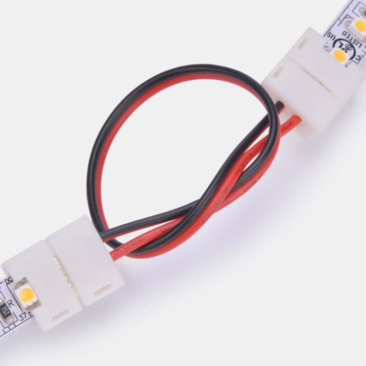 картинка Коннектор соединительный (2 разъема) для одноцветных светодиодных лент 120 диодов/метр. Длина 15 см Neon-Night