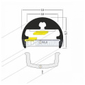 картинка Светодиодный профиль (LED), Алюминиевый профильTOP-PEN-I-2000-Anod (K10) [13x10mm]