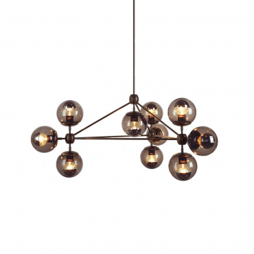 Потолочный светильник Modo Chandelier - 3 Sided, 10 Globes by Jason Miller