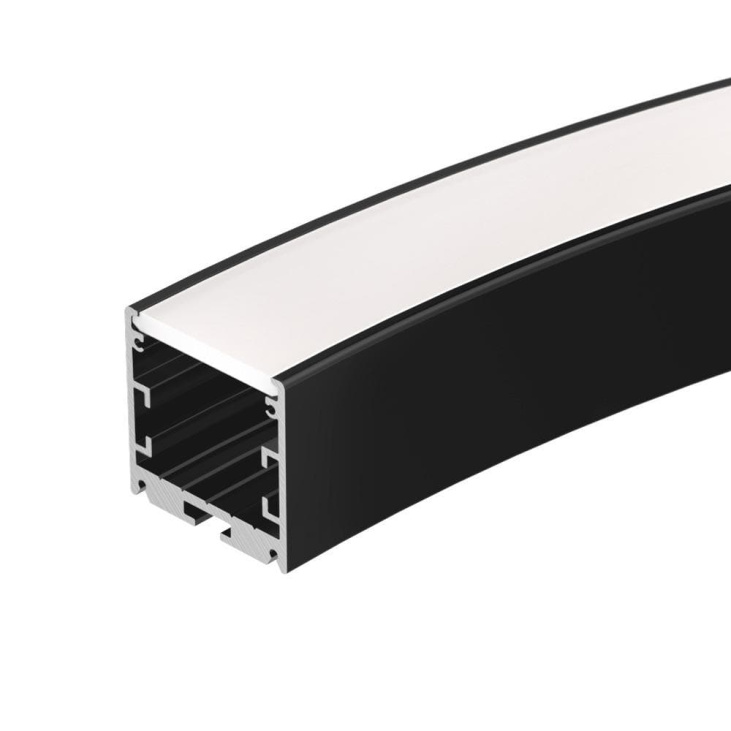картинка Светодиодный профиль (LED), Профиль SL-ARC-3535-D800-A45 BLACK (320мм, дуга 1 из 8)