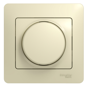 Светорегулятор (диммер) СП Glossa 300Вт Glossa поворот. в сборе беж. Schneider Electric GSL000234