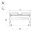 картинка Светодиодный профиль (LED), Профиль SL-Line-4932-2000-Anod [49x32mm]