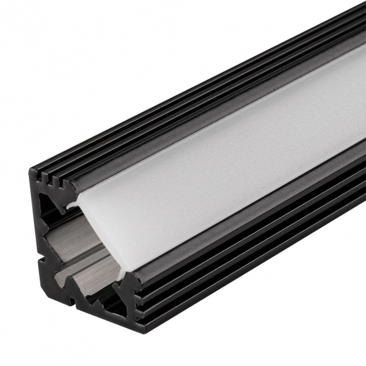 картинка Светодиодный профиль (LED), Алюминиевый Профиль PDS45-T-2000 Anod Black RAL9005