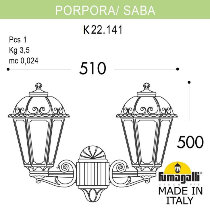 картинка Настенный светильник K22.141.000.AYF1R