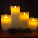 картинка Светодиодная свеча с эффектом горящего пламени и оплавленного воска 7,5