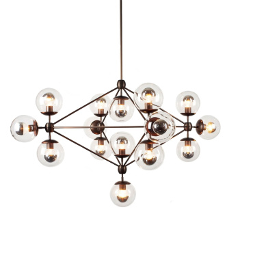 Потолочный светильник Modo Chandelier - 4 Sided, 15 Globes by Jason Miller