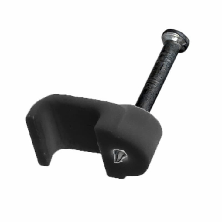 картинка Крепеж кабеля плоский 8 х 3 мм, черный (упак. 50 шт)  Rexant