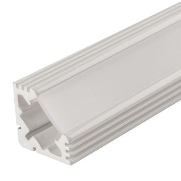 Светодиодный профиль (LED), Угловой алюминиевый профиль PDS45-T-2000-Anod-White [19х19mm]